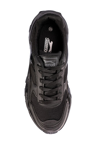 Slazenger ZAK Sneaker Kadın Ayakkabı Siyah Rugan - Thumbnail