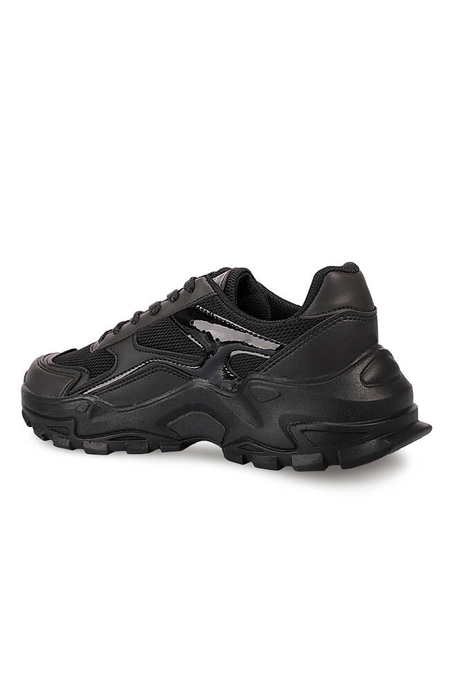 Slazenger ZAK Sneaker Kadın Ayakkabı Siyah Rugan
