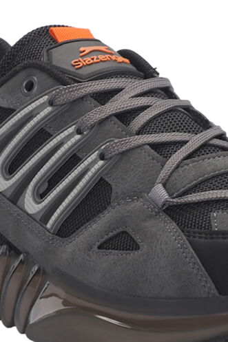 Slazenger ZALAR Erkek Sneaker Ayakkabıları Koyu Gri - Siyah - Thumbnail