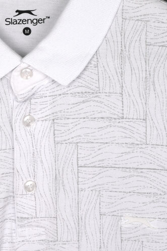 Slazenger ZANY Erkek Polo Yaka Beyaz Tişört - Thumbnail