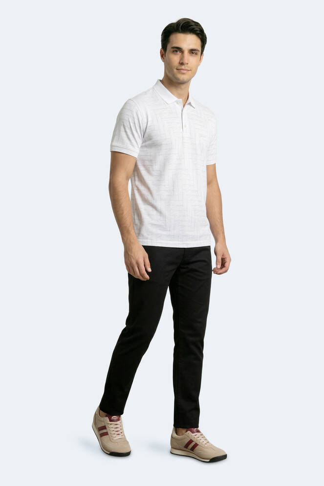 Slazenger ZANY Erkek Polo Yaka Beyaz Tişört