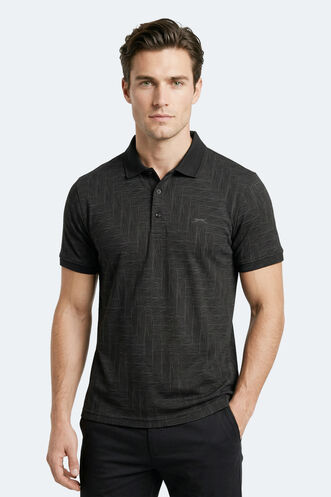 Slazenger - Slazenger ZANY Erkek Polo Yaka Siyah Tişört