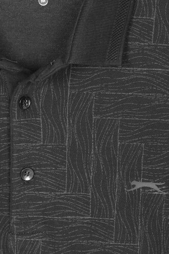 Slazenger ZANY Erkek Polo Yaka Siyah Tişört - Thumbnail