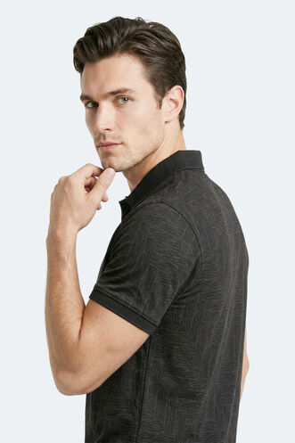 Slazenger ZANY Erkek Polo Yaka Siyah Tişört - Thumbnail