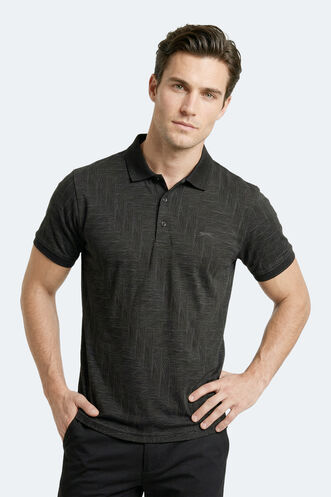 Slazenger ZANY Erkek Polo Yaka Siyah Tişört - Thumbnail