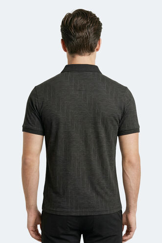 Slazenger ZANY Erkek Polo Yaka Siyah Tişört - Thumbnail