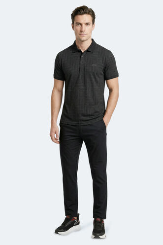 Slazenger ZANY Erkek Polo Yaka Siyah Tişört - Thumbnail