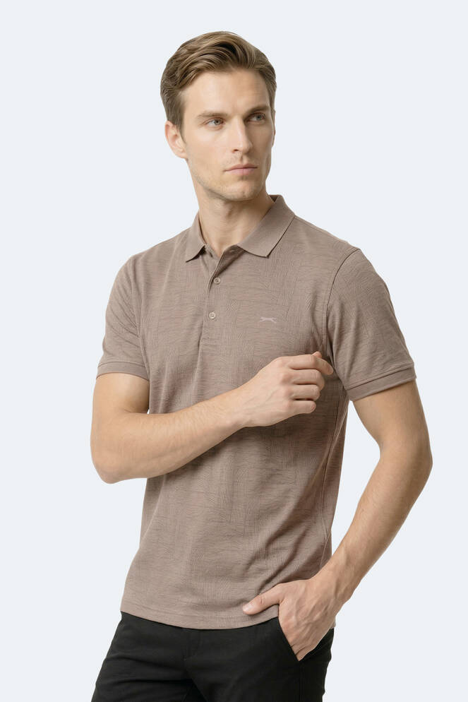 Slazenger ZANY Erkek Polo Yaka Vizon Tişört