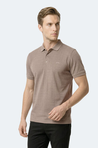 Slazenger ZANY Erkek Polo Yaka Vizon Tişört - Thumbnail