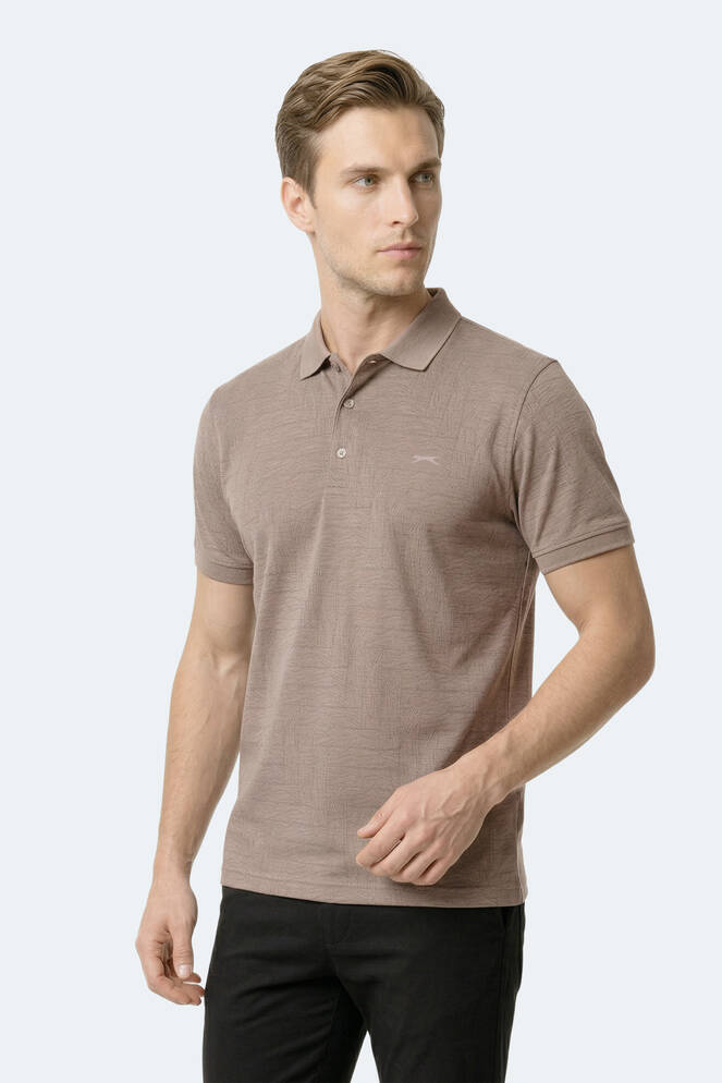 Slazenger ZANY Erkek Polo Yaka Vizon Tişört