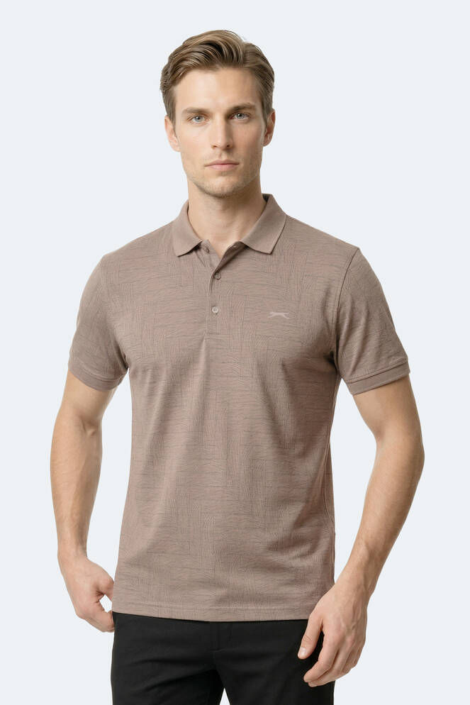 Slazenger ZANY Erkek Polo Yaka Vizon Tişört