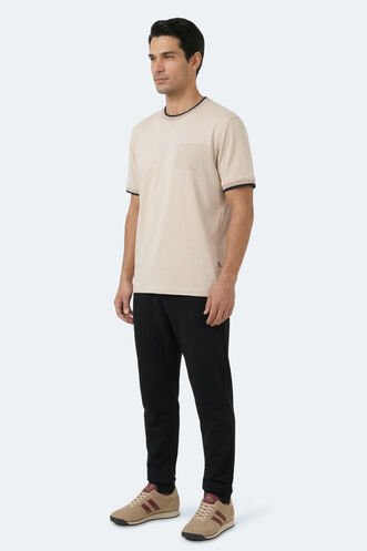 Slazenger ZAVIER Erkek Bej Tişört - Thumbnail