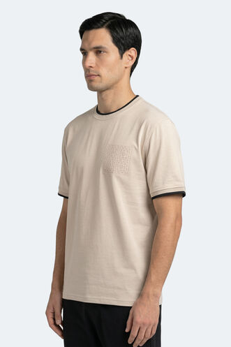 Slazenger ZAVIER Erkek Bej Tişört - Thumbnail