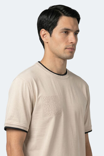 Slazenger ZAVIER Erkek Bej Tişört - Thumbnail