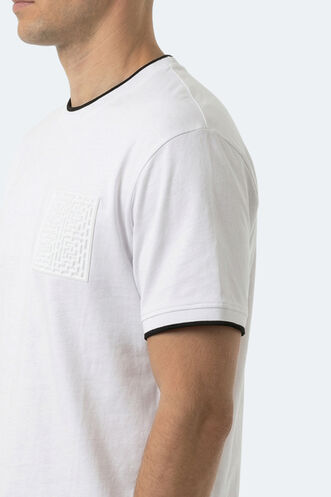 Slazenger ZAVIER Erkek Beyaz Tişört - Thumbnail