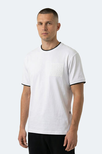Slazenger - Slazenger ZAVIER Erkek Pamuklu Beyaz Tişört