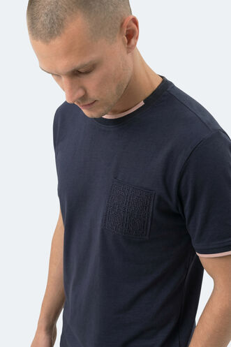 Slazenger ZAVIER Erkek Lacivert Tişört - Thumbnail