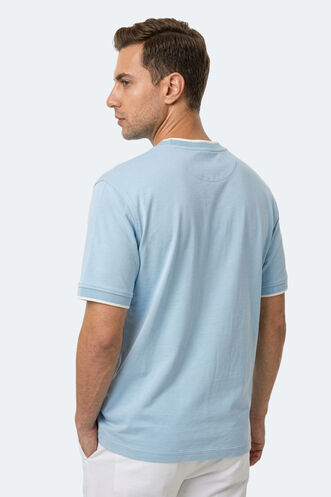Slazenger ZAVIER Erkek Mavi Tişört - Thumbnail