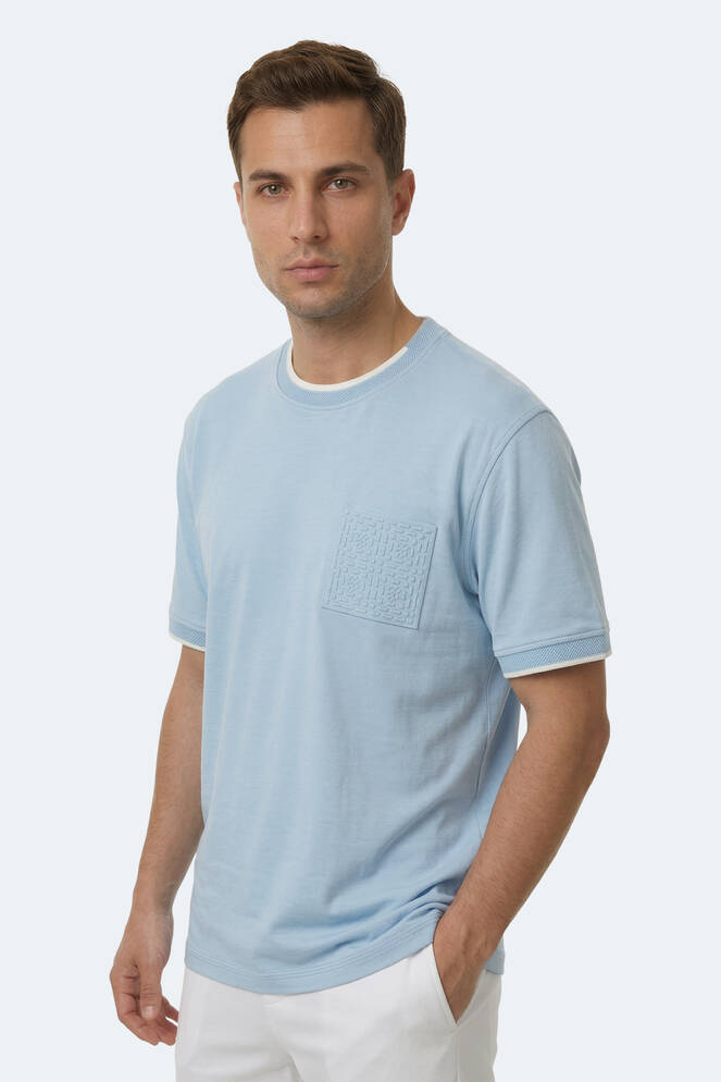 Slazenger ZAVIER Erkek Mavi Tişört