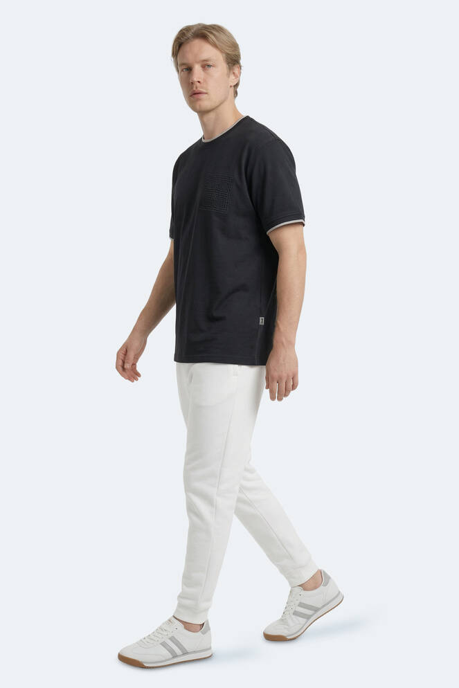 Slazenger ZAVIER Erkek Pamuklu Siyah Tişört