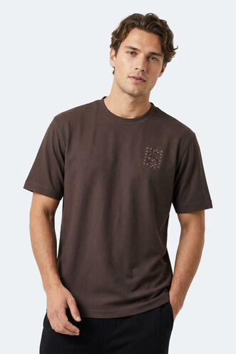 Slazenger ZEGNA Erkek Kahve Tişört - Thumbnail