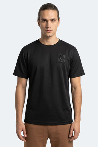 Slazenger - Slazenger ZEGNA Erkek Siyah Tişört