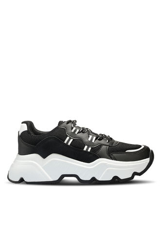Slazenger - Slazenger ZELPHA Sneaker Kadın Ayakkabı Siyah - Beyaz