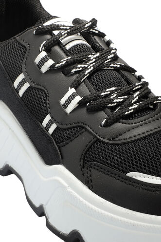 Slazenger ZELPHA Sneaker Kadın Ayakkabı Siyah - Beyaz - Thumbnail