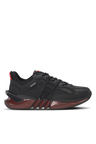 Slazenger ZENITH Men's Sneaker Shoes Black - Red - Thumbnail