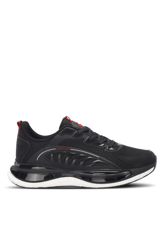 Slazenger ZEUS Men's Sneaker Shoes Black - Red - Thumbnail