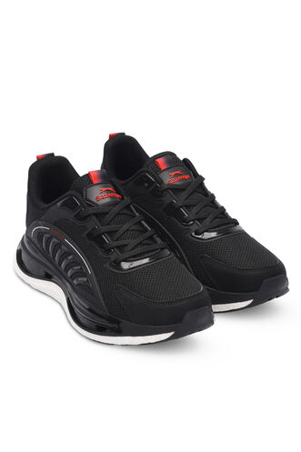 Slazenger ZEUS Men's Sneaker Shoes Black - Red - Thumbnail