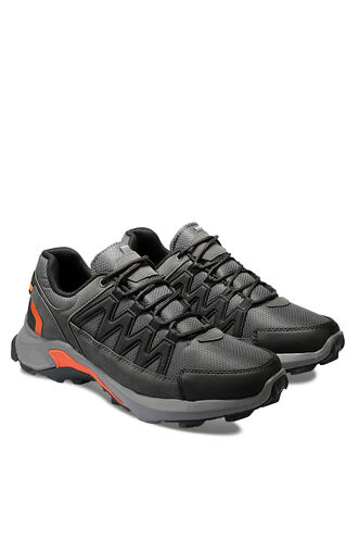 Slazenger ZHUBIN Men's Sneaker Shoes Dark Gray - Orange - Thumbnail