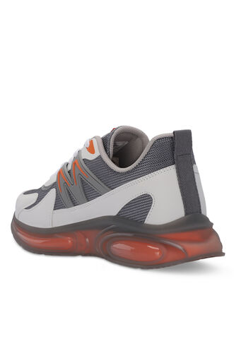Slazenger ZIGOR Erkek Sneaker Ayakkabıları Gri - Turuncu - Thumbnail