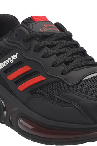 Slazenger ZION Erkek Sneaker Ayakkabıları Siyah - Kırmızı - Thumbnail