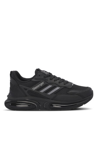 Slazenger ZION Erkek Sneaker Ayakkabıları Siyah - Koyu Gri - Thumbnail