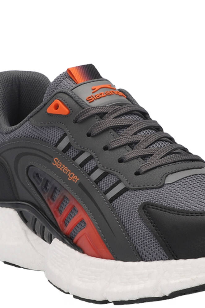 Slazenger ZIPLINE Erkek Spor Ayakkabısı Koyu Gri - Turuncu