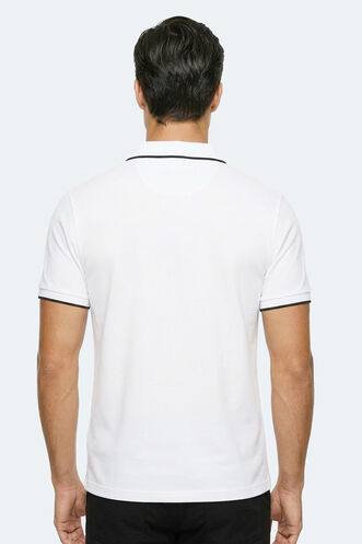 Slazenger ZITHER Erkek Polo Yaka Beyaz Tişört - Thumbnail