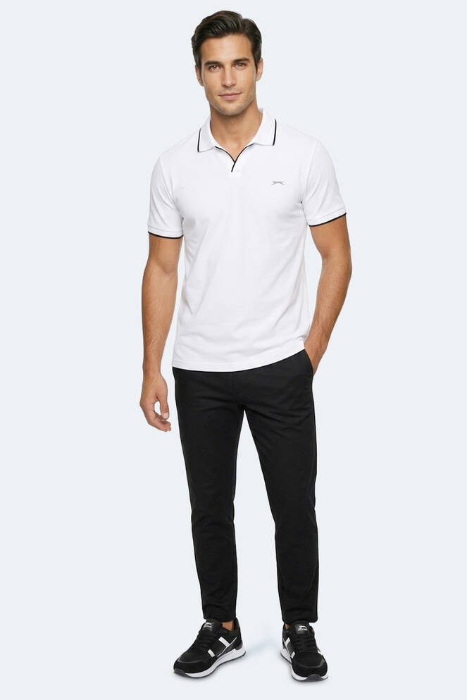 Slazenger ZITHER Erkek Polo Yaka Beyaz Tişört