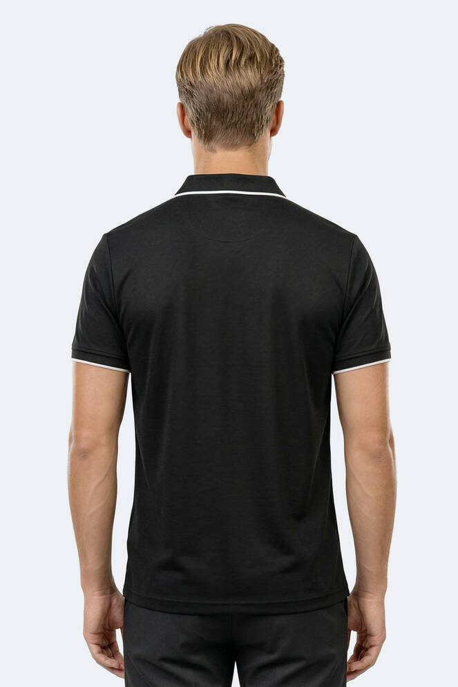Slazenger ZITHER Erkek Polo Yaka Siyah Tişört