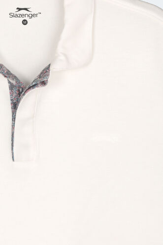 Slazenger ZODIACS Erkek Polo Yaka Beyaz Tişört - Thumbnail