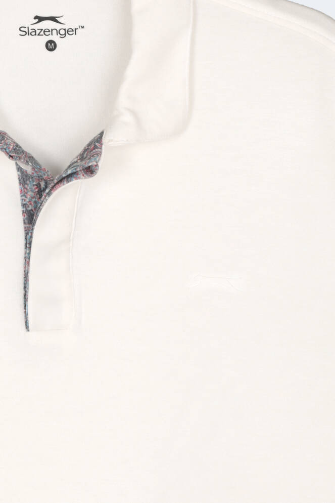 Slazenger ZODIACS Erkek Polo Yaka Beyaz Tişört