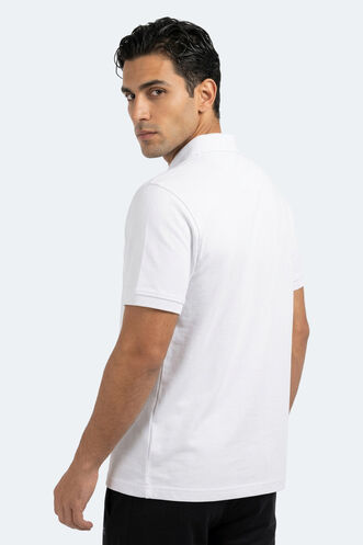 Slazenger ZODIACS Erkek Polo Yaka Beyaz Tişört - Thumbnail