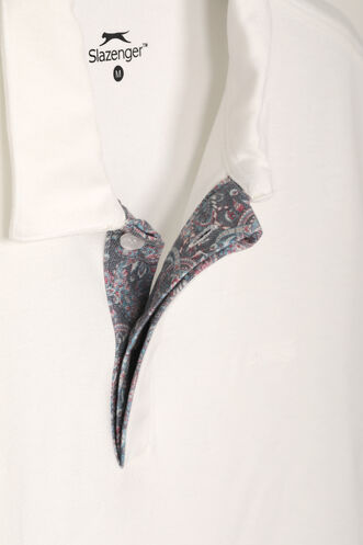 Slazenger ZODIACS Erkek Polo Yaka Beyaz Tişört - Thumbnail