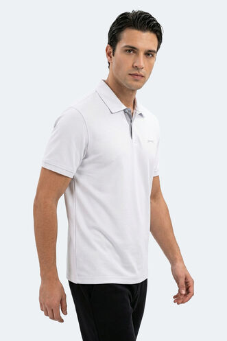 Slazenger ZODIACS Erkek Polo Yaka Beyaz Tişört - Thumbnail