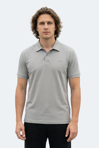 Slazenger - Slazenger ZODIACS Erkek Polo Yaka Gri Tişört