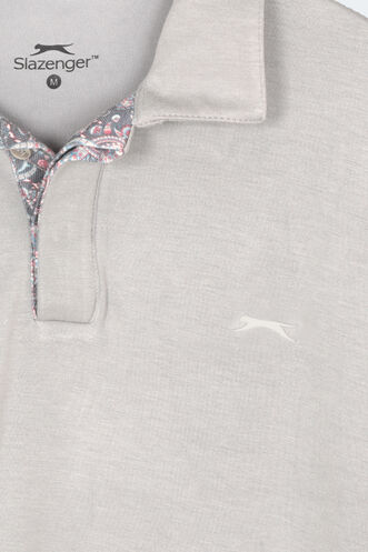 Slazenger ZODIACS Erkek Polo Yaka Gri Tişört - Thumbnail