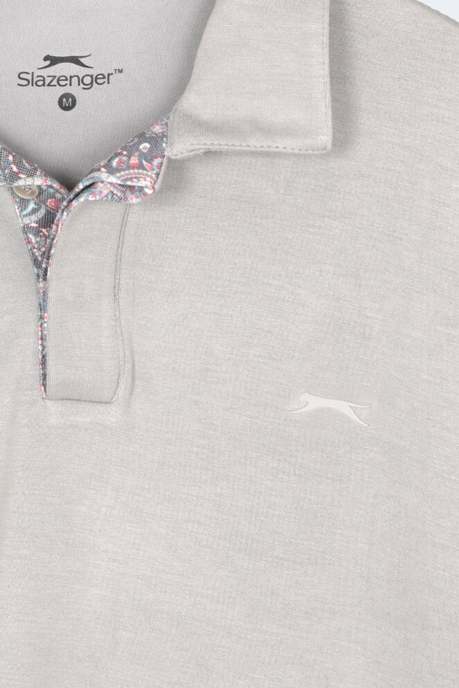 Slazenger ZODIACS Erkek Polo Yaka Gri Tişört