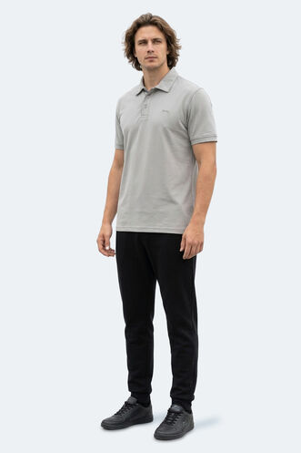 Slazenger ZODIACS Erkek Polo Yaka Gri Tişört - Thumbnail