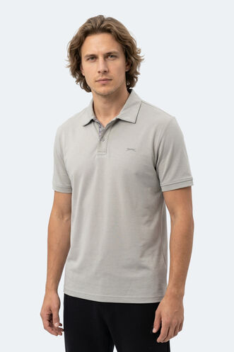 Slazenger ZODIACS Erkek Polo Yaka Gri Tişört - Thumbnail