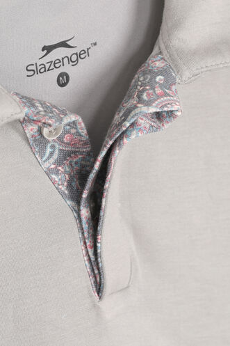 Slazenger ZODIACS Erkek Polo Yaka Gri Tişört - Thumbnail